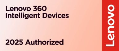 Logo von Lenovo mit dem Text "360 Intelligent Devices 2025 Authorized".